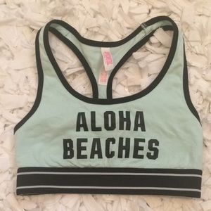 Victoria’s Secret Pink mint green Aloha Beaches XS
